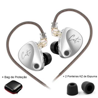 Fone Profissional intra-auricular Kz Caster e modelos 2 Drivers Retorno De Palco e Equalizador