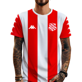 Camiseta Masculina TIME BANGU 3D Moda Esportiva Gola Redonda Manga Curta Blusa