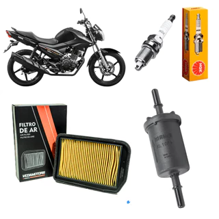 Kit Revisão Yamaha Factor 150 2014 até 2023 Filtros e Vela Vedamotors NGK e Mahle Modelo Original