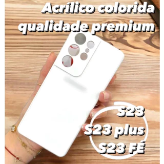 Capa Capinha Galaxy para celular Sam S23 / S23 plus / S23 FE Acrílico Colorida
