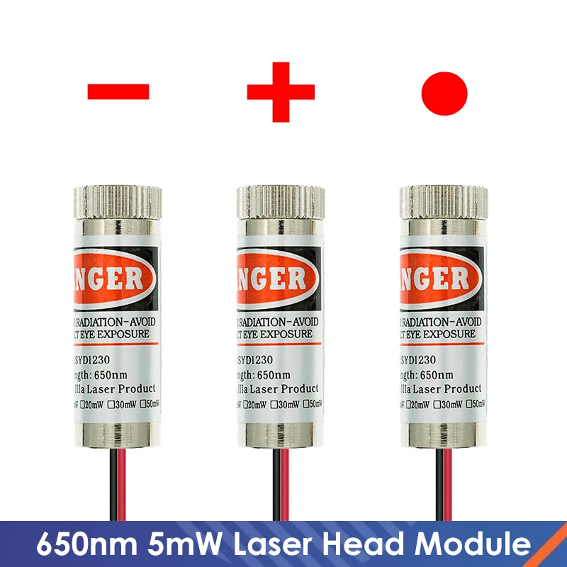 Módulo Laser Vermelho 650nm 5mw Alinhamento Posicionamento Em Cruz Ponto Linha + . -