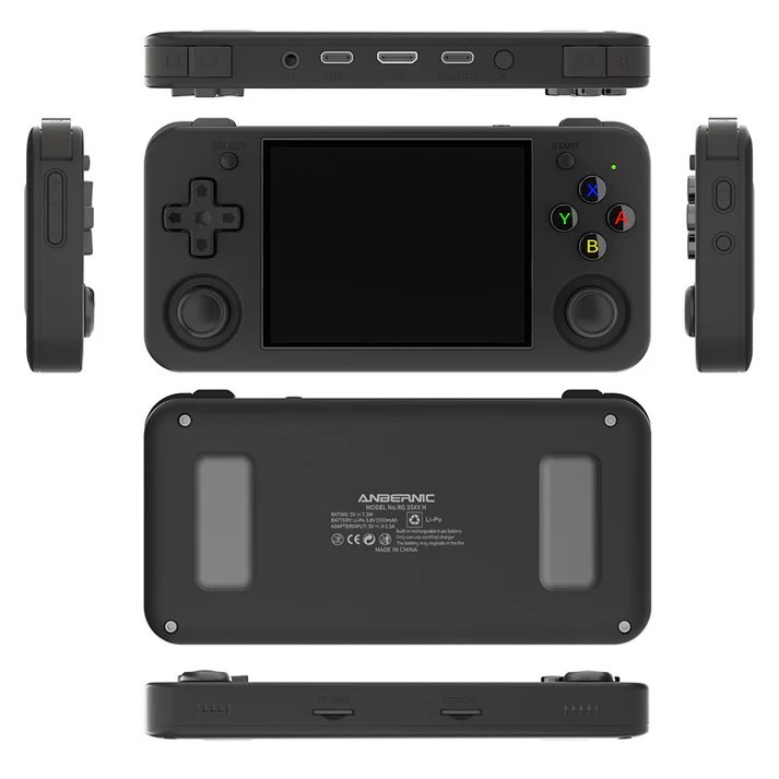 Anbernic Console RG35XX H Preto 64GB Promo abertura
