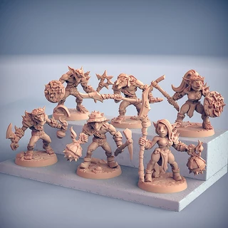 Miniaturas RPG D&D Goblins Soldados Dungeons & Dragons Guerreiros Inimigos Monstros