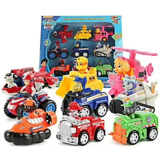 kit 9 Carrinhos Patrulha Canina Fricção Brinquedos Coleção
