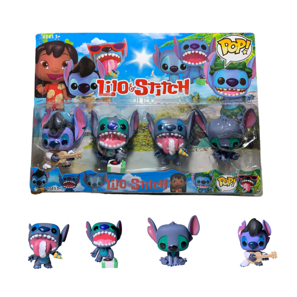 Lilo e Stitch Lilo stite Cartela com 4 bonecos filme infantil | Shopee ...