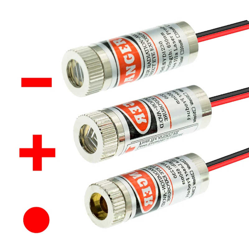Módulo Laser Vermelho 650nm 5mw Alinhamento Posicionamento Cruz Ponto Linha