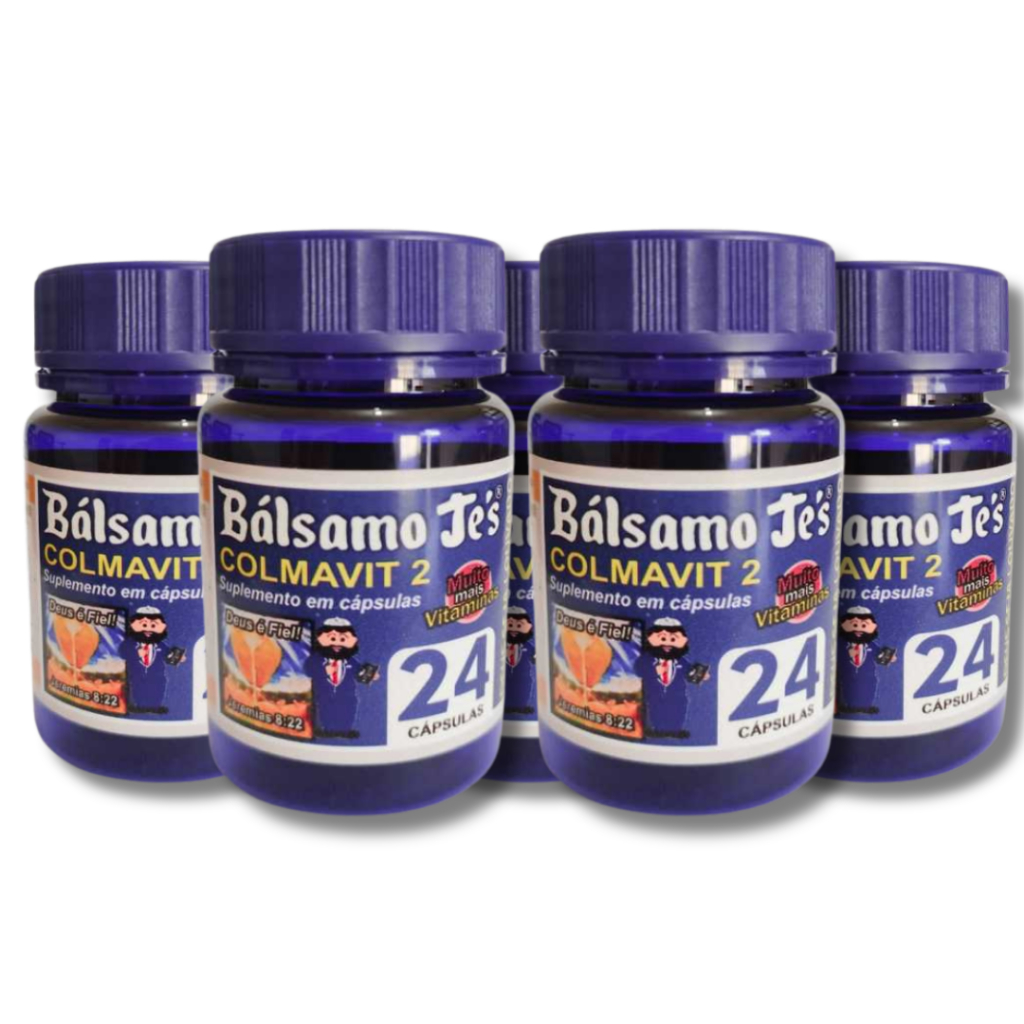 Kit 4un Bálsamo Je's COLMAVIT 2 - Importado - 24 cápsulas | Shopee Brasil