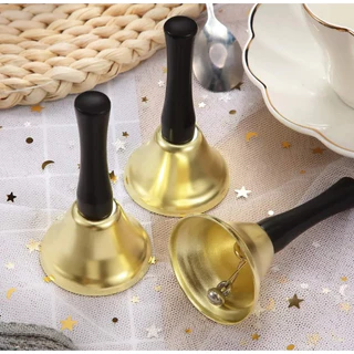 Sino de metal Sineta De Mão Pequeno Para Restaurante Cozinha Recepção sininho de Natal papai noel nobre recepção jantar festa loja decoração do hotel mão sino escola restaurante chamada serviço sino