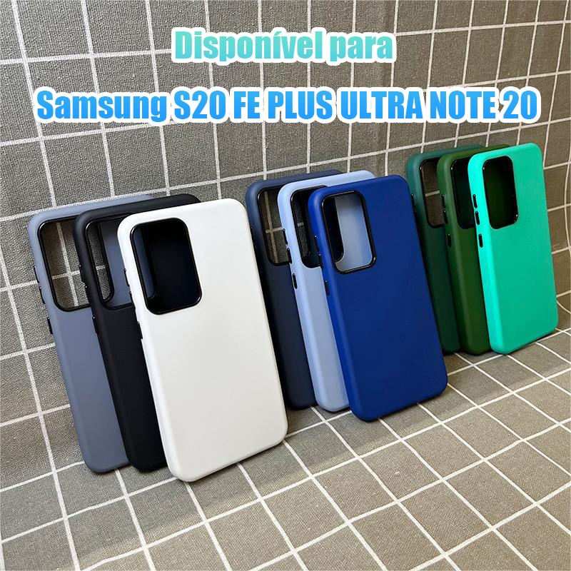 Capa para celular amiga da pele Samsung S20 S20FE S20Plus S20Ultra Note 20 Ultra lentes eletrogalvanizadas ultrapretas