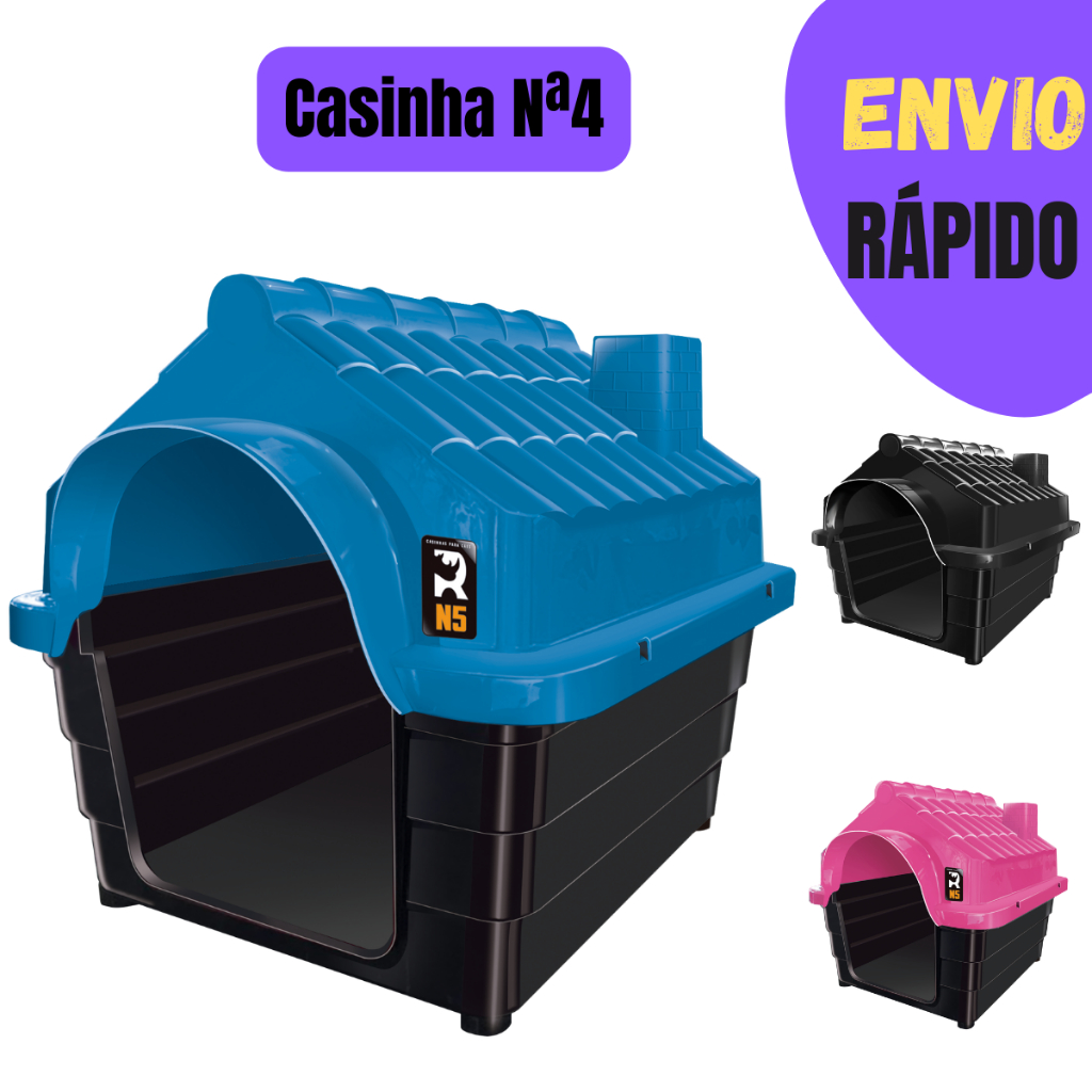 Casinha Cama Cachorro N4 Casa Porte Médio Com Proteção Raios UV desmontável