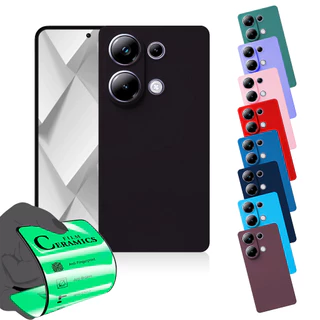 Capa Capinha Anti Shock Aveludada + Película Para Xiaomi Note 13 4G
