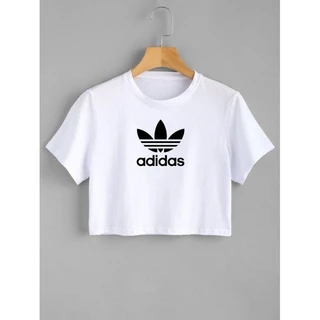 Cropped camiseta blusa feminina unissex branca adds