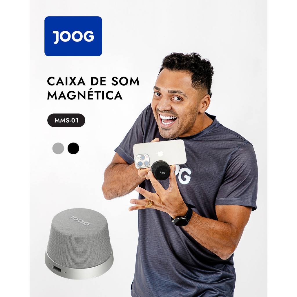 Imagem do produto Caixa de som Magnética Joog Megasafe MMS-01 3W IPX6 TWA Bluetooth 3