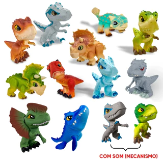 Boneco Articulado 30cm Baby Dinossauro com ou sem som mecanismo Jurassic World Dinos Universal Pupee