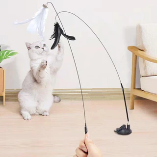 Simulação De Pássaros De Gato Interativo Brinquedo De Pena Engraçado Com Sino Brincando Varinha Para Gatinhos Suprimentos Gatos