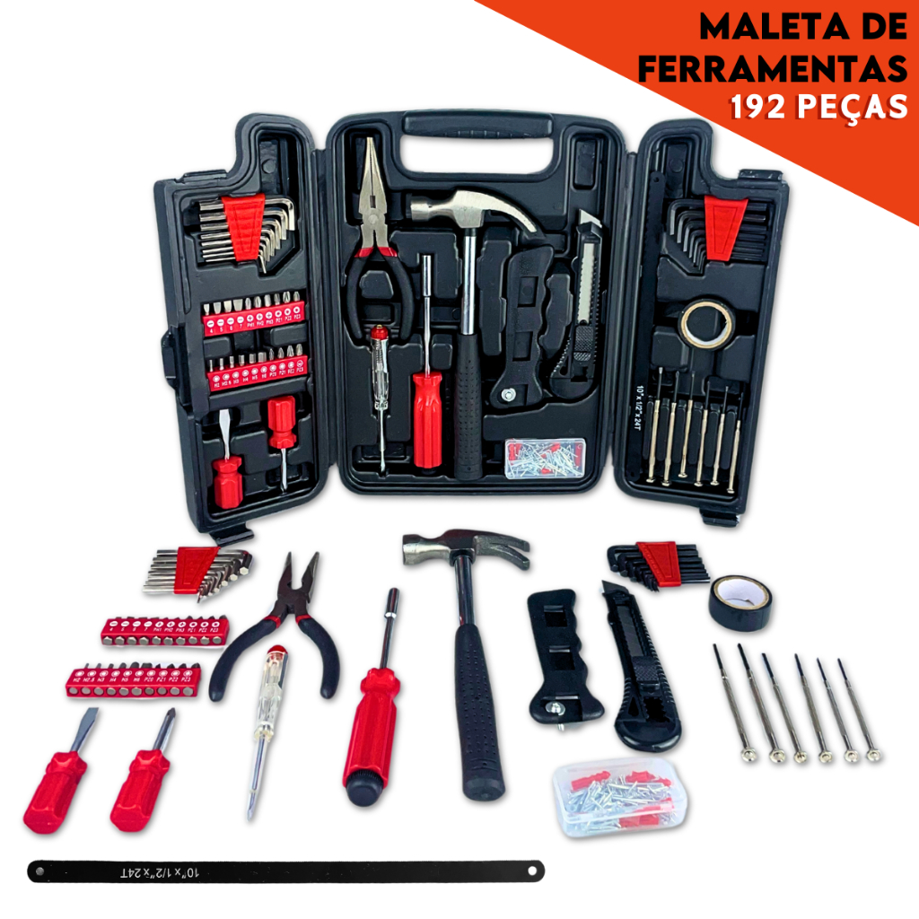 Kit de Ferramentas 192 Peças com Maleta Completa - NYBC