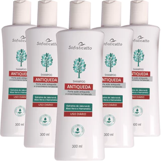 5 SHAMPOO ANTIQUEDA SOFISTICATTO COSMÉTICOS FORÇA E CRESCIMENTO USO DIÁRIO