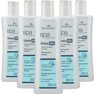 5 LOÇÃO HIDRATANTE SPA SOFISTICATTO COSMÉTICOS CORPORAL UREIA