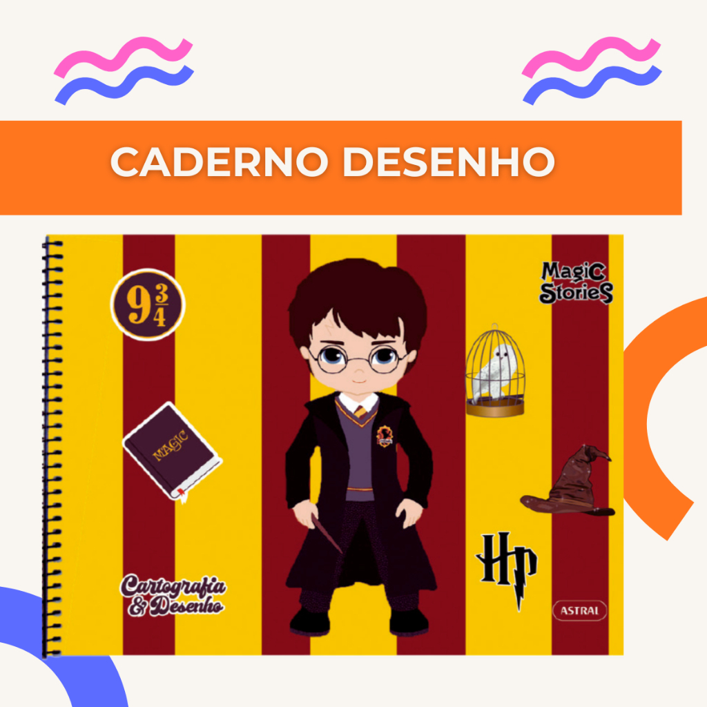 Caderno Infantil de Desenho e Cartografia 80 Folhas Capa Dura ...