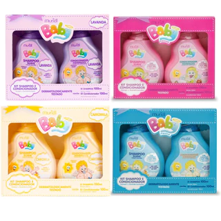 Kit Presente Para Bebe Shampoo e Condicionador 100ml - Muriel Baby