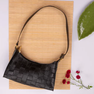 Bolsa Feminina Balada de Ombro e Mão Casual Couro Croco Lançamento Barato