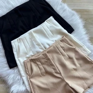 SHORT ALFAIATARIA FEMININO ZARA CINTURA ALTA