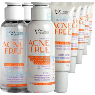 5 KIT FACIAL ACNE FREE SUAVE FRAGRANCE COSMÉTICOS MELALEUCA