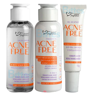 Kit Acne Free Suave Fragrance Ácido Hialurônico Combate Acne