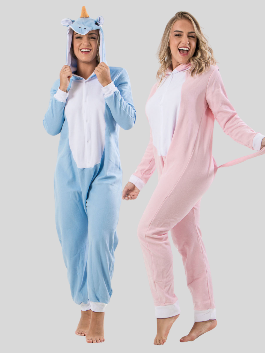 KIT 2 Pijamas Unicórnio Casal Longo Macacão Kigurumi Linha Noite | Shopee  Brasil