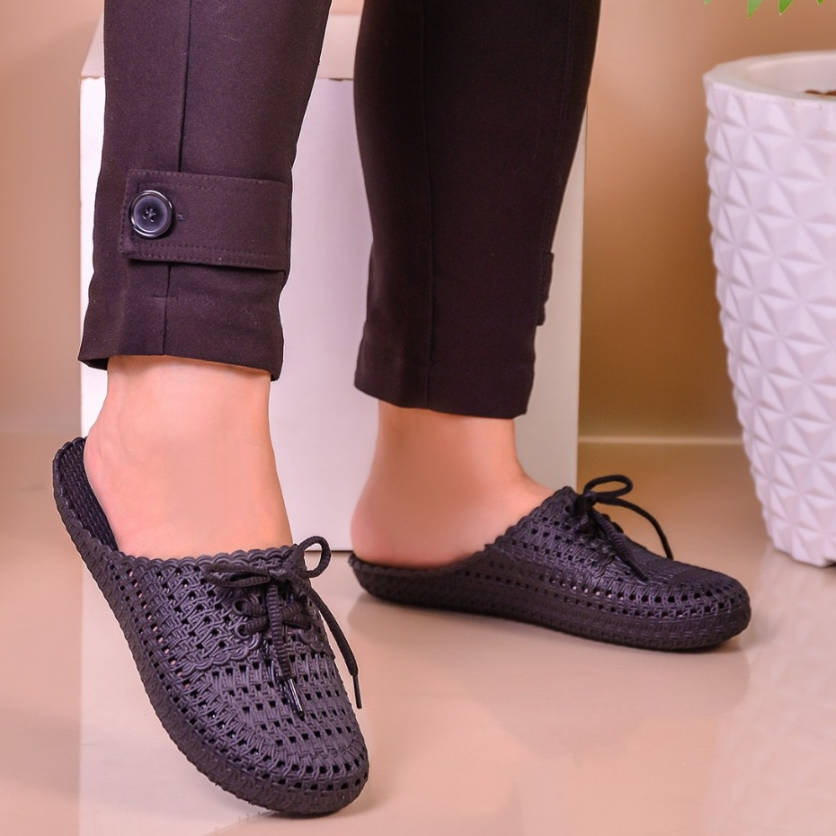 Mule feminino injetado Sapato Mocassim bico redondo Shopee Brasil