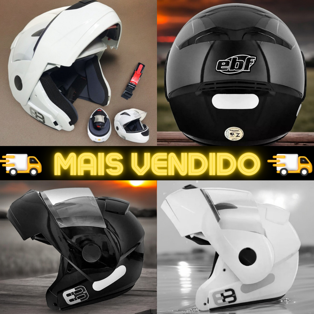 Capacete Robocop Masculino e Feminino Universal Articulado Escamoteável Envio Imediato Promoção