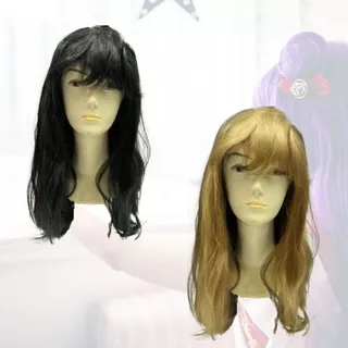 Peruca longa com franja Festa Carnaval Fantasias Cosplay Eventos