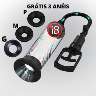 Bomba Peniana Masculina Desenvolver Com 3 Anéis P M G Pump em Oferta na Shopee