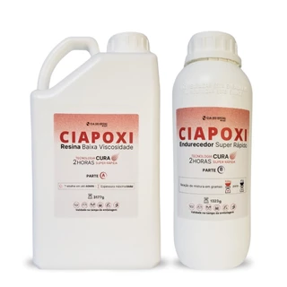 Resina Epóxi Ciapoxi Baixa Viscosidade Cura Super Rápida 4,5kg