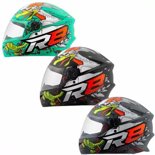 Capacete Moto Fechado Pro Tork R8 Rocket Chicken Fosco Viseira Cristal Azul Cinza Preto Confortável Feminino Masculino Tam. 56 58 60 62