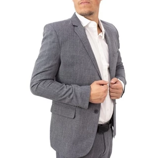 Terno Masculino Melange Cinza Mescla Premium (Envio Imediato Frete Gratis.)