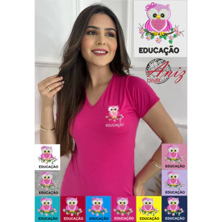 Camiseta Feminina Educação Coruja