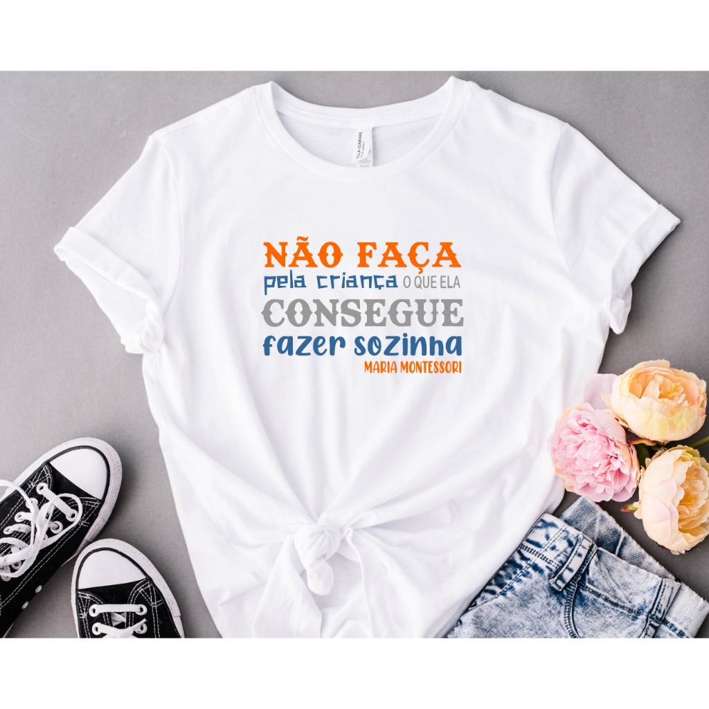 Blusa T-shirt Feminina Educação - Crianças - Brincar