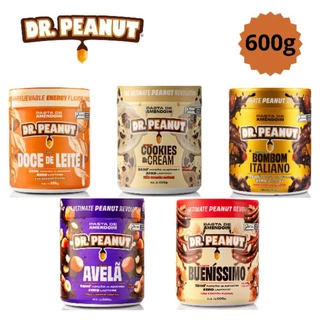 Pasta de Amendoim Cremosa Saborosa Dr. Peanut 600g com Whey Zero Lactose Sem Glúten Sem Açúcar