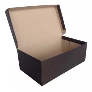 10 Caixas Para Tênis Sapato Unissex 33X19X12 Preto Fosco