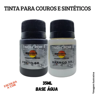 Tinta para couro e sintetico Tingicrom 35ml Horizonte base água, customização, reparos, pintura