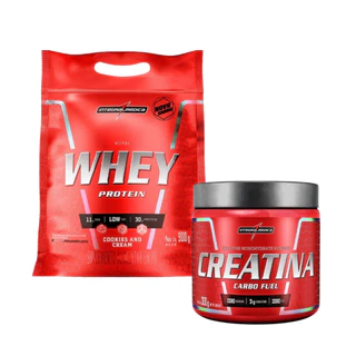 Kit 1x Whey Protein Nutri 900g Refil + 1x Creatina 300g Carbo Fuel Integral Médica