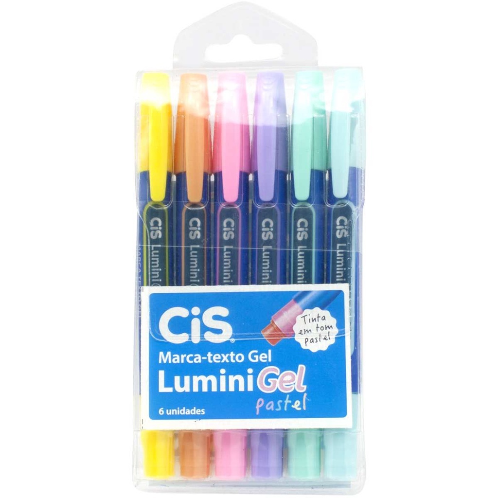 Marca Texto Lumini Pastel Em Gel Cis