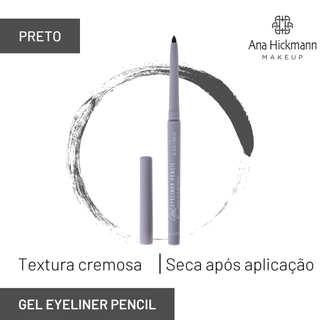 Lápis de Olho Preto Gel Eyeliner Black Ana Hickmann