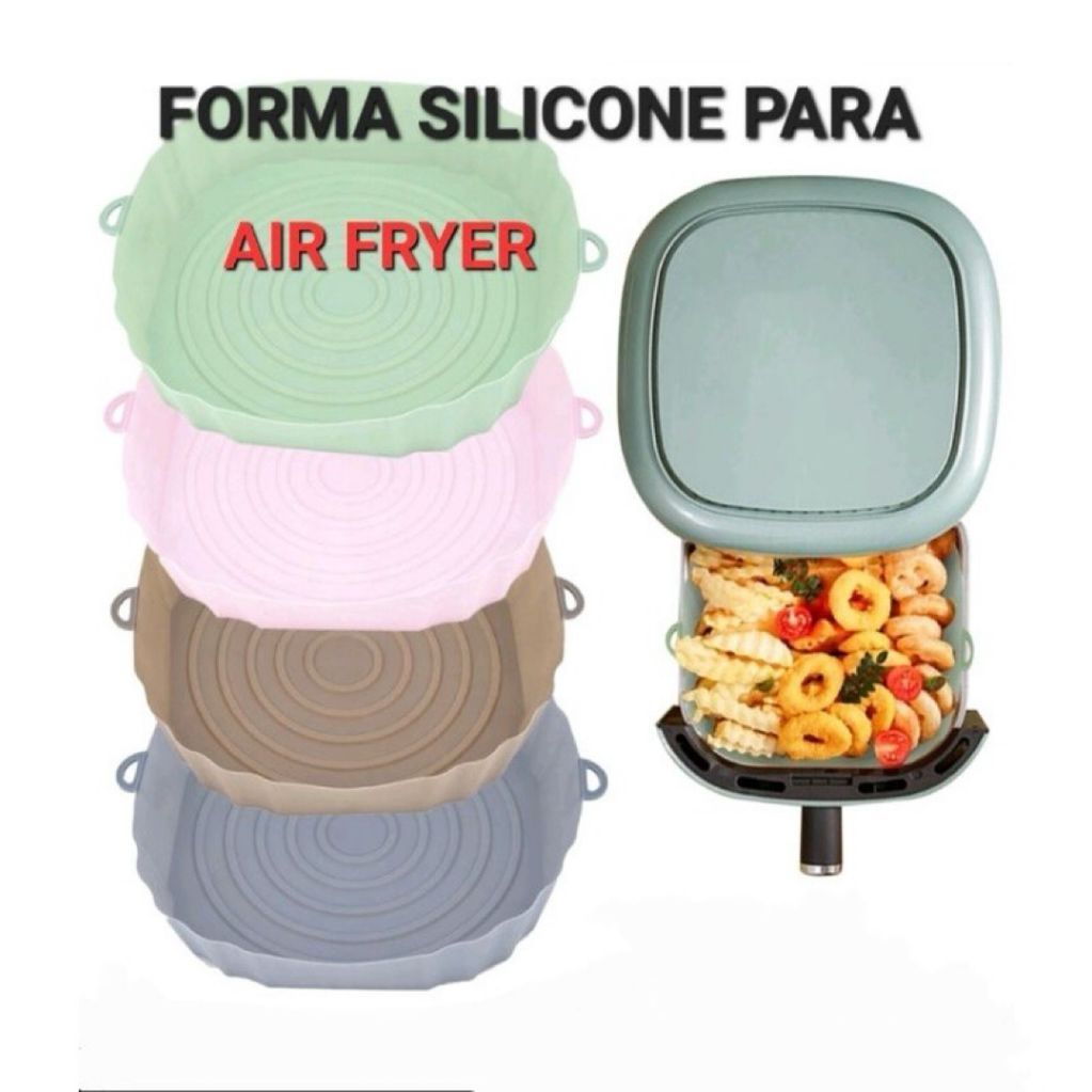 Forma Redonda/Quadrado Air fryer De Silicone Cores Aleatórias Fina