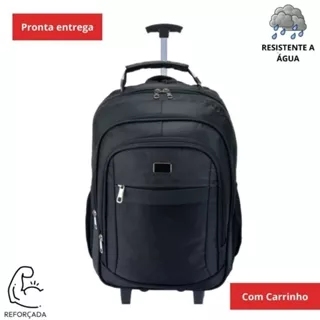 Mochila Rodinha Reforçada Com Cabo Executiva Escolar Trabalho em Oferta na Shopee
