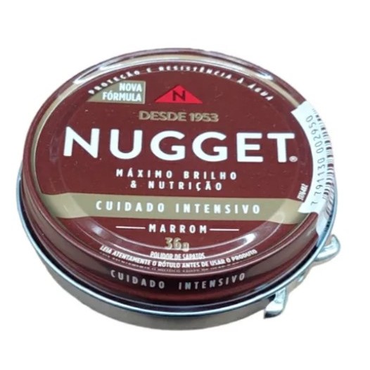 Nugget Cera Graxa para Sapatos de Couro Preto/ Marrom