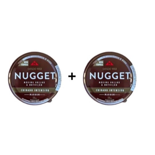 Nugget Cera Graxa para Sapatos de Couro Preto/ Marrom Shopee Brasil