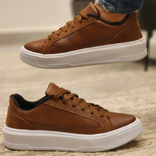 Tênis Masculino Sneakers Casual Sola Alta Esporte Fino Elegante Sapatênis