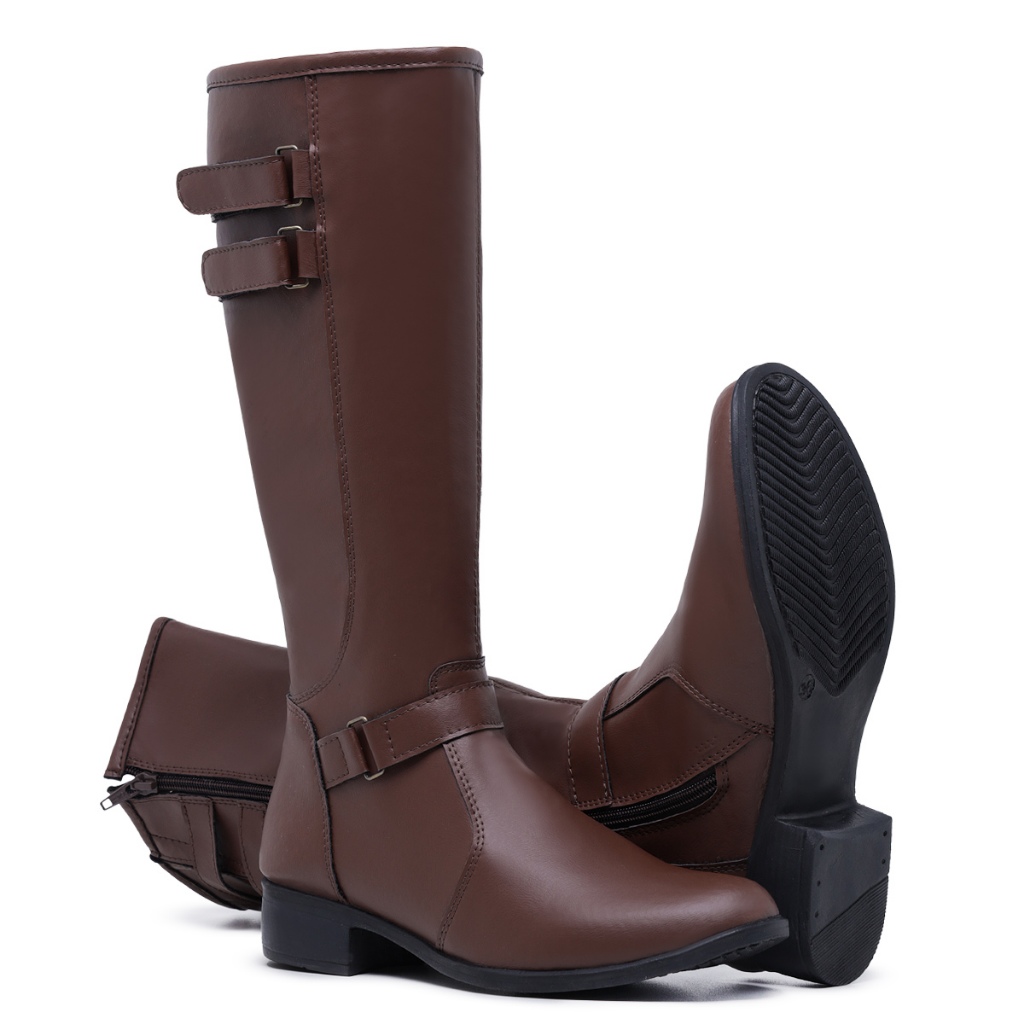 Bota Montaria Cano Longo Feminina Schiareli Capuccino